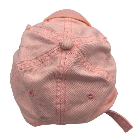 Pink Distressed Dad Hat Embroidered Patch Adjustable Strap Baseball Cap - Picture 3 of 3